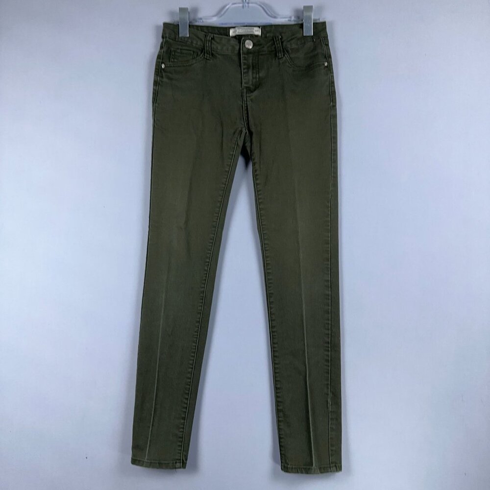 I&M Premium Jeans Womens Size 9 Stretch Low-Rise Skinny Leg Olive Green
